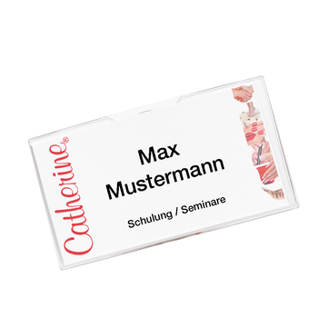 Namensschild <br>mit Magnet, mit Logo